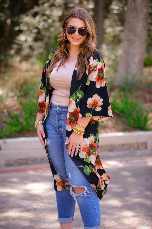 Addison Floral Kimono For Womens