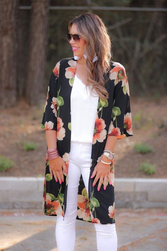 Addison Floral Kimono For Womens
