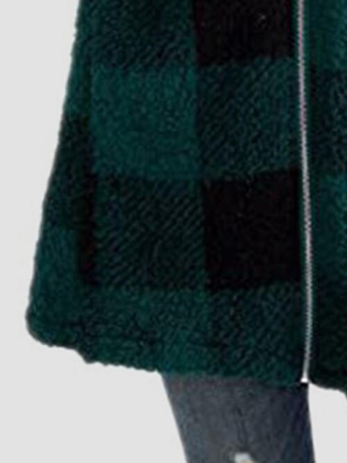 plaid hoodie jacket