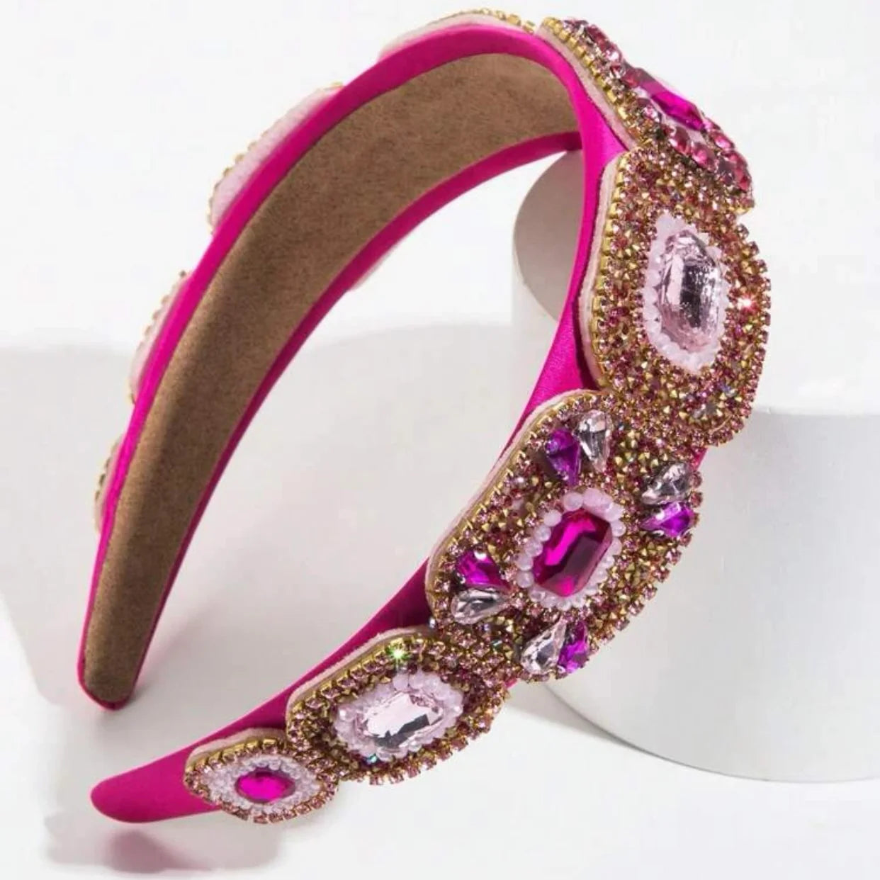 Pink Multi Rhinestone Headband