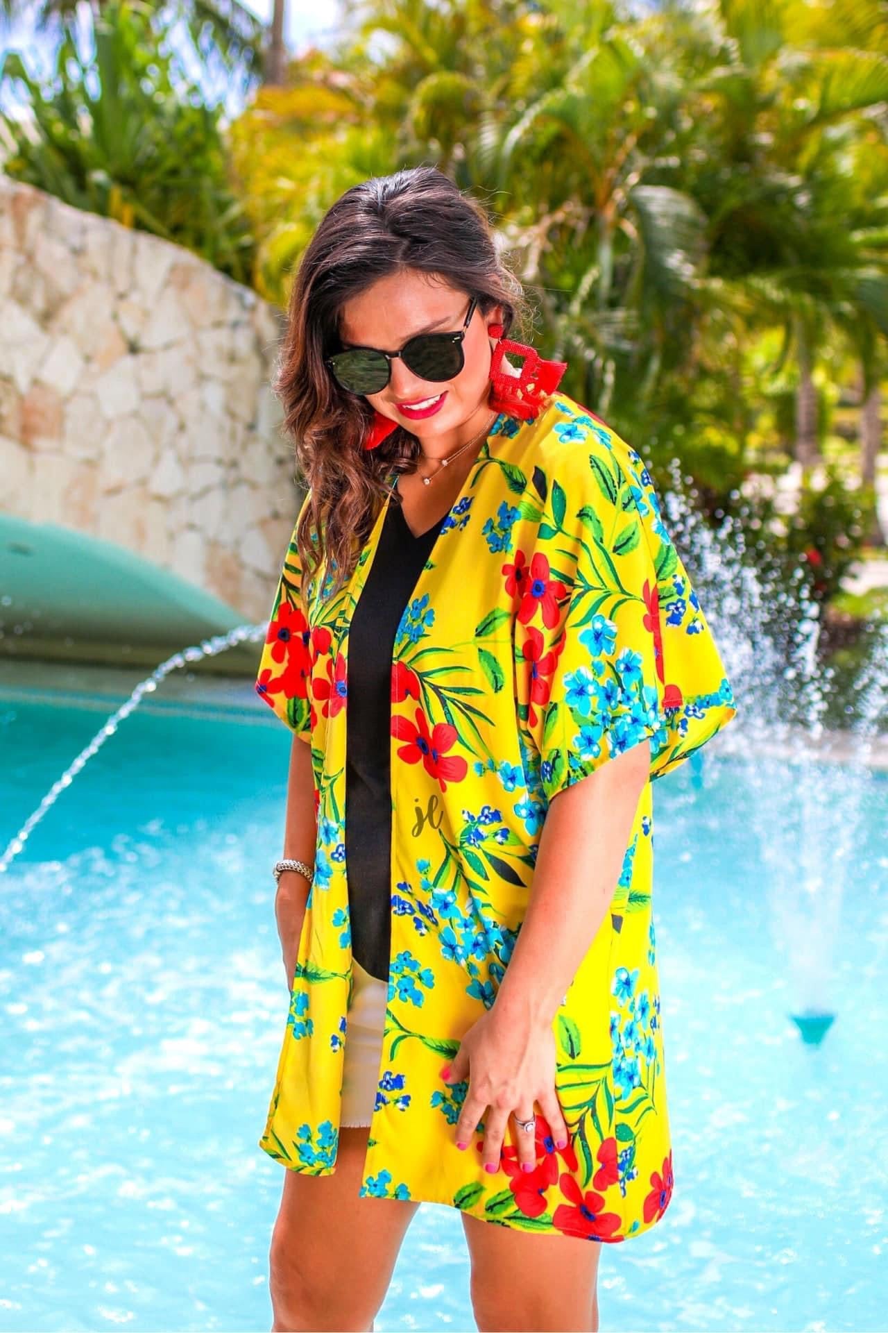 Walking On Sunshine Floral Kimono