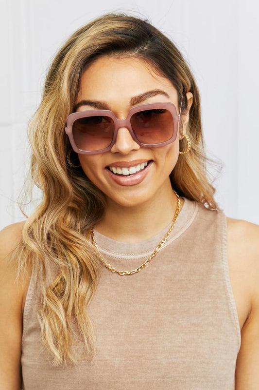 Square Metal-Plastic Hybrid Temple Sunglasses - Shop women apparel, Jewelry, bath & beauty products online - Arwen's Boutique