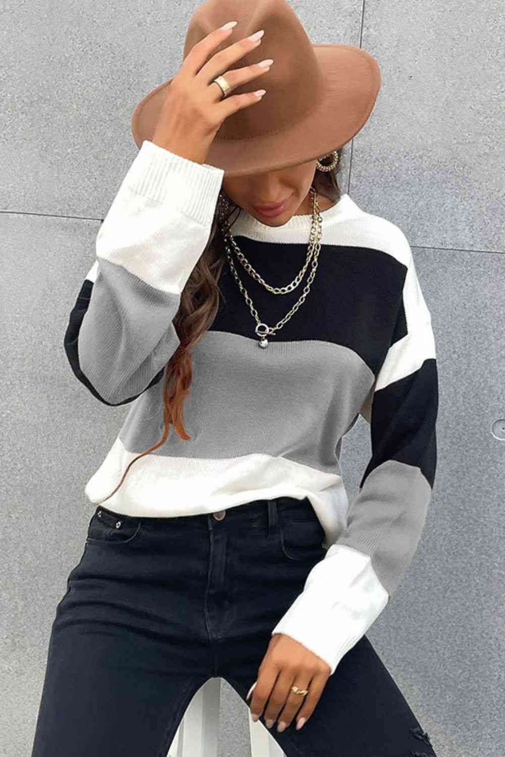 cotton long sleeve sweaters