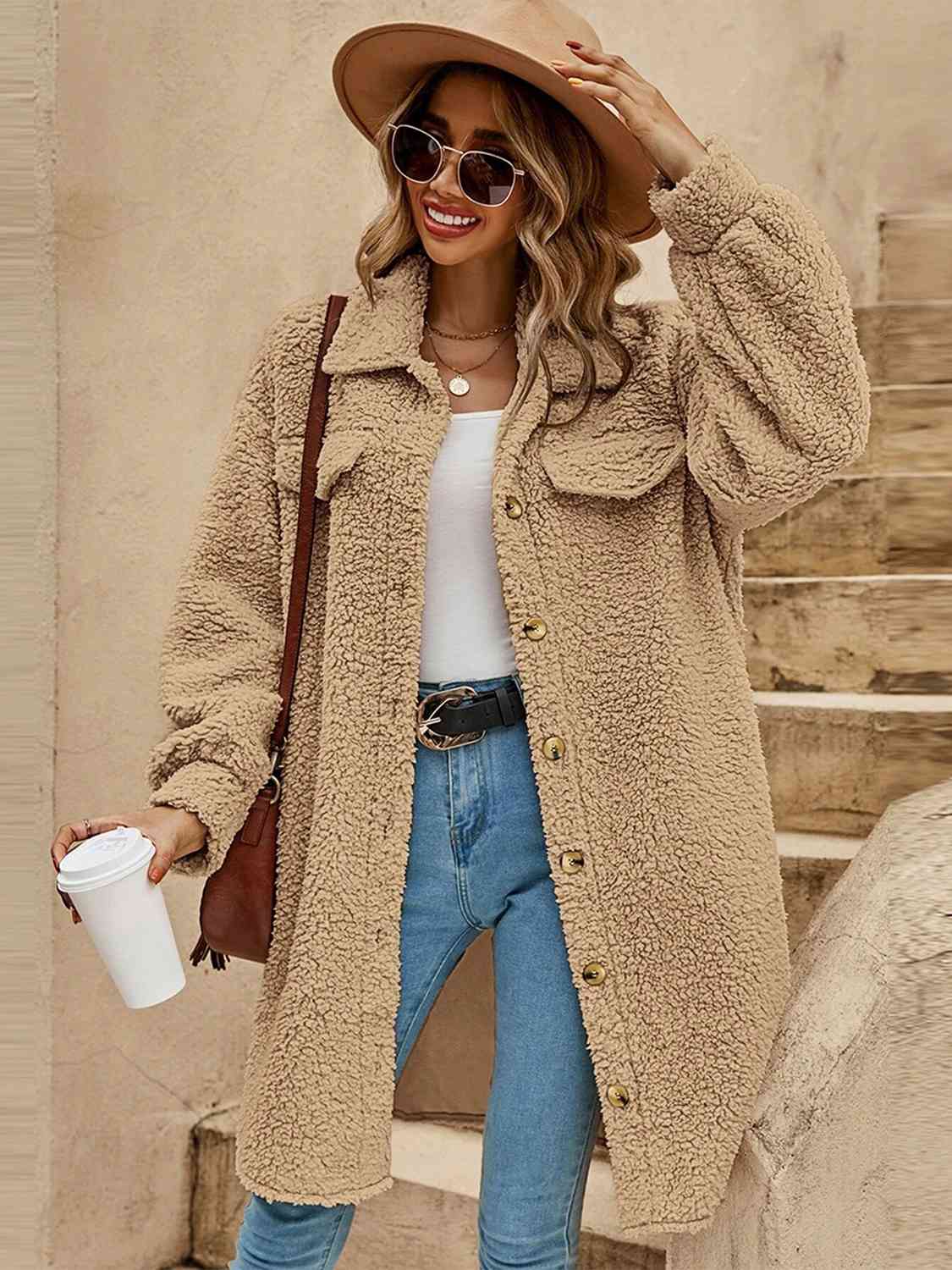 button down coat