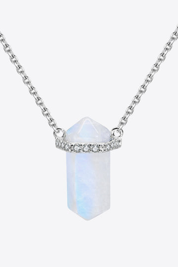 Natural Moonstone Chain-Link Necklace - Shop women apparel, Jewelry, bath & beauty products online - Arwen's Boutique