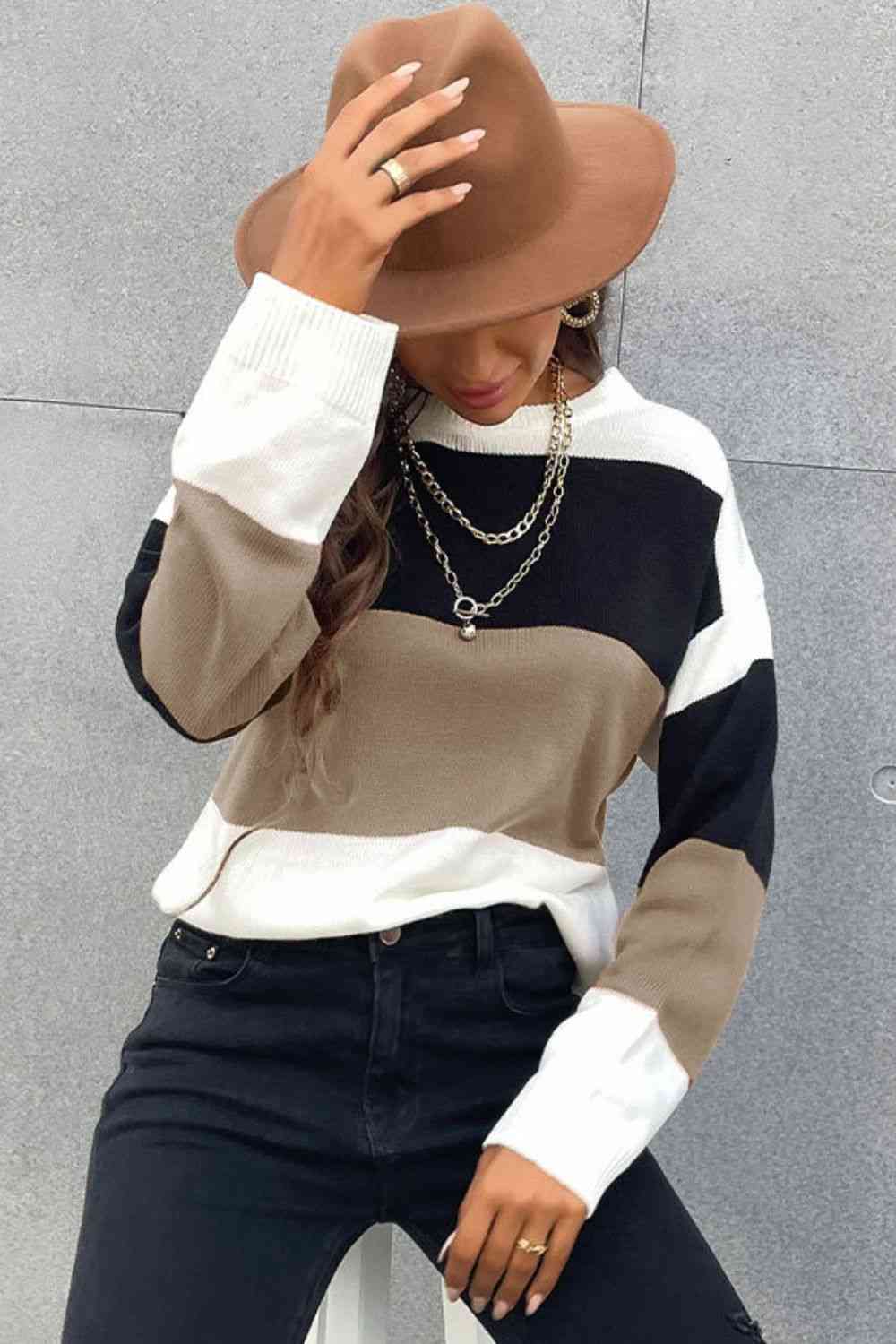 cotton long sleeve sweaters