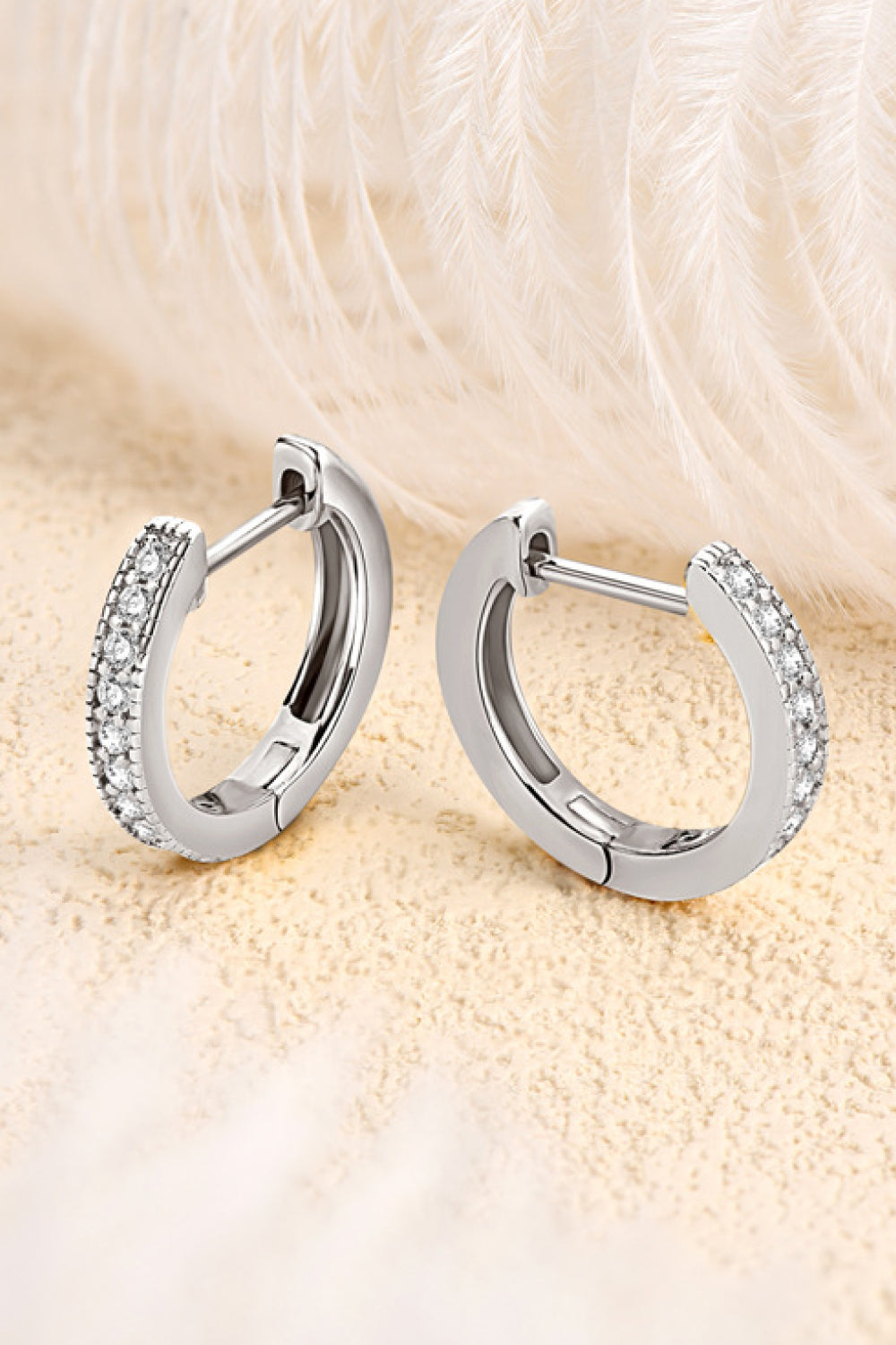 Inlaid Moissanite Hoop Earrings - Shop women apparel, Jewelry, bath & beauty products online - Arwen's Boutique