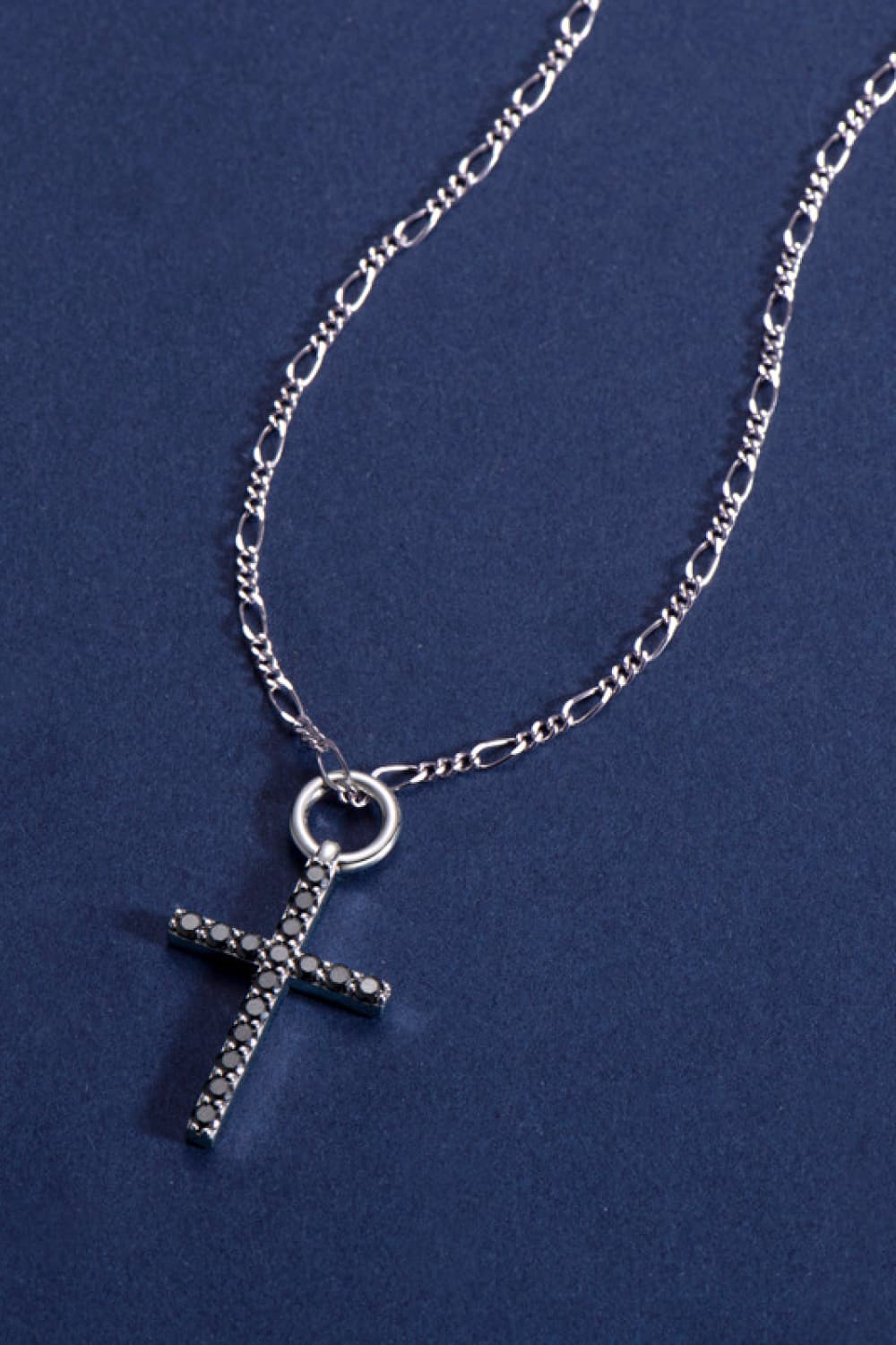 Moissanite Cross Pendant Platinum-Plated Necklace - Shop women apparel, Jewelry, bath & beauty products online - Arwen's Boutique