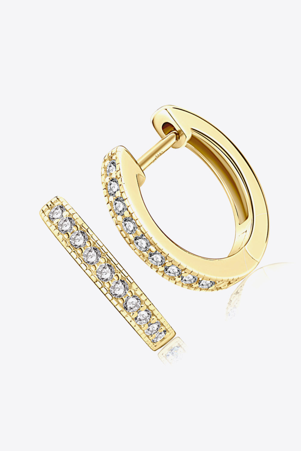 Inlaid Moissanite Hoop Earrings - Shop women apparel, Jewelry, bath & beauty products online - Arwen's Boutique
