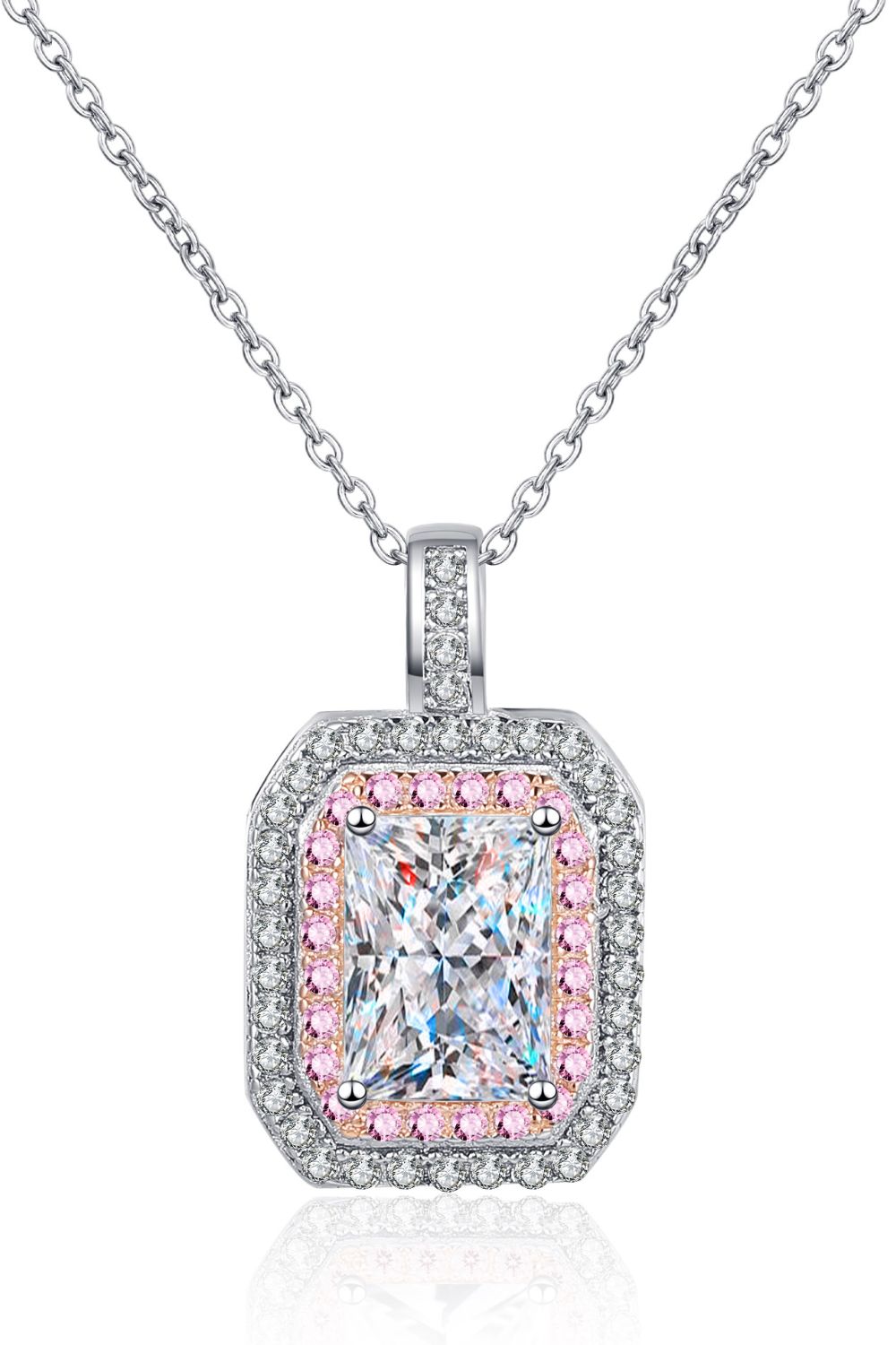 1 Carat Moissanite Geometric Pendant Chain Necklace - Shop women apparel, Jewelry, bath & beauty products online - Arwen's Boutique