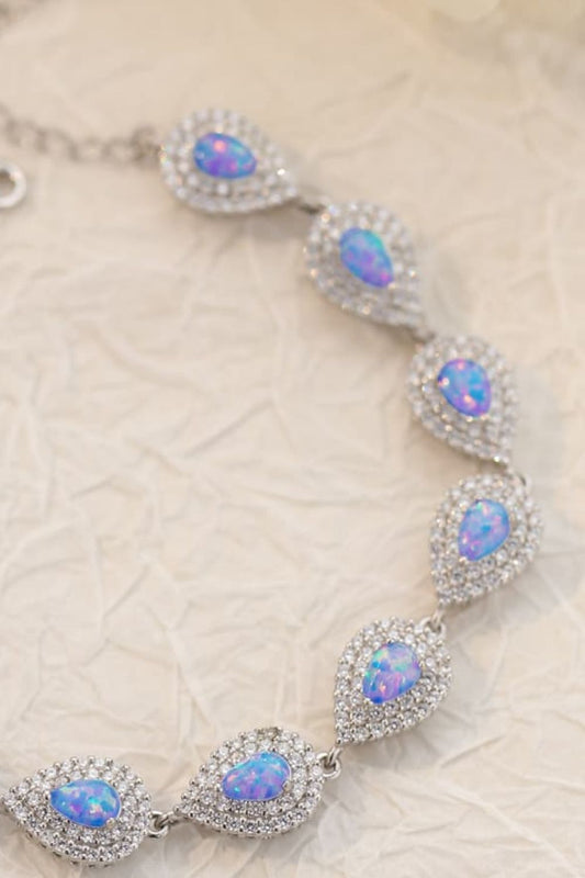 925 Sterling Silver Opal Bracelet - Shop women apparel, Jewelry, bath & beauty products online - Arwen's Boutique