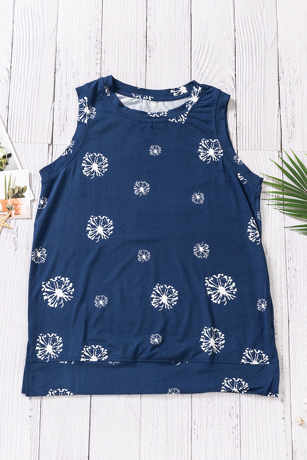 Star Print Tank with Slits - Shop women apparel, Jewelry, bath & beauty products online - Arwen's Boutique