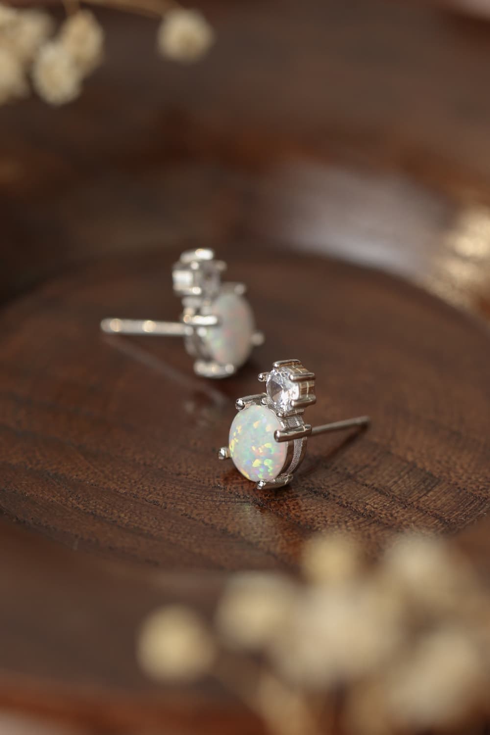 4-Prong Opal Stud Earrings - Shop women apparel, Jewelry, bath & beauty products online - Arwen's Boutique