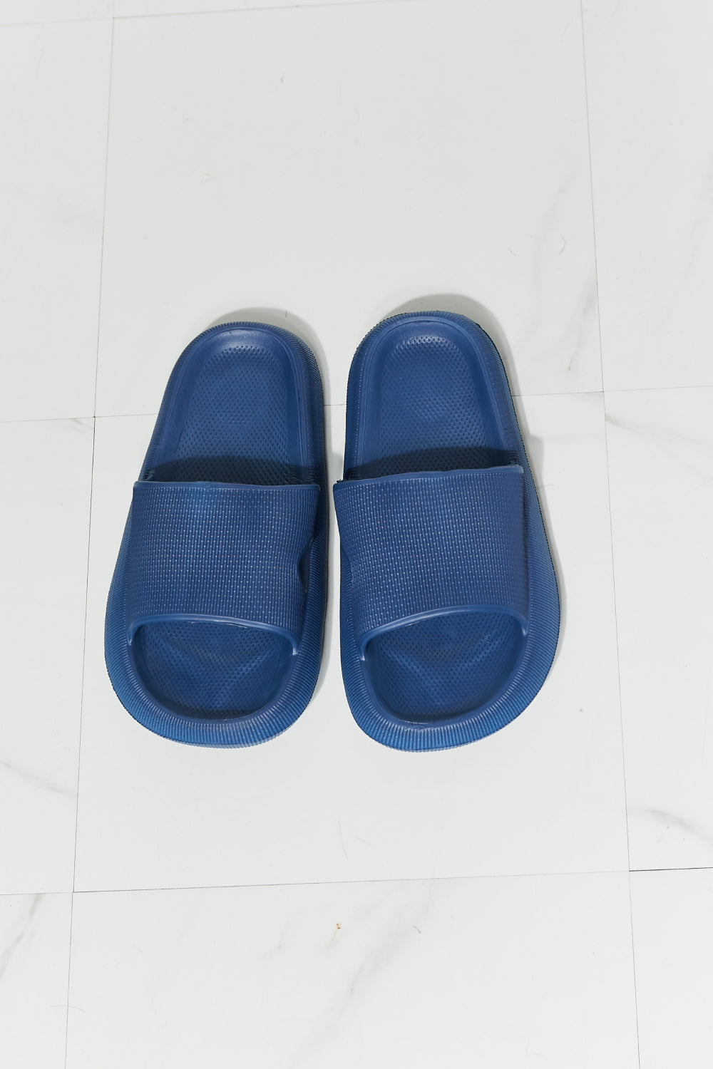 MMShoes Arms Around Me Open Toe Slide in Navy - Shop women apparel, Jewelry, bath & beauty products online - Arwen's Boutique