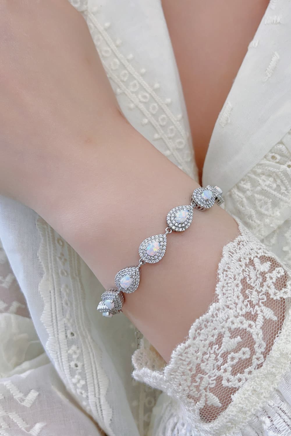 925 Sterling Silver Opal Bracelet - Shop women apparel, Jewelry, bath & beauty products online - Arwen's Boutique