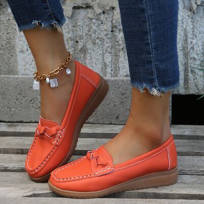 Weave Wedge Heeled Loafers - 5 Colors