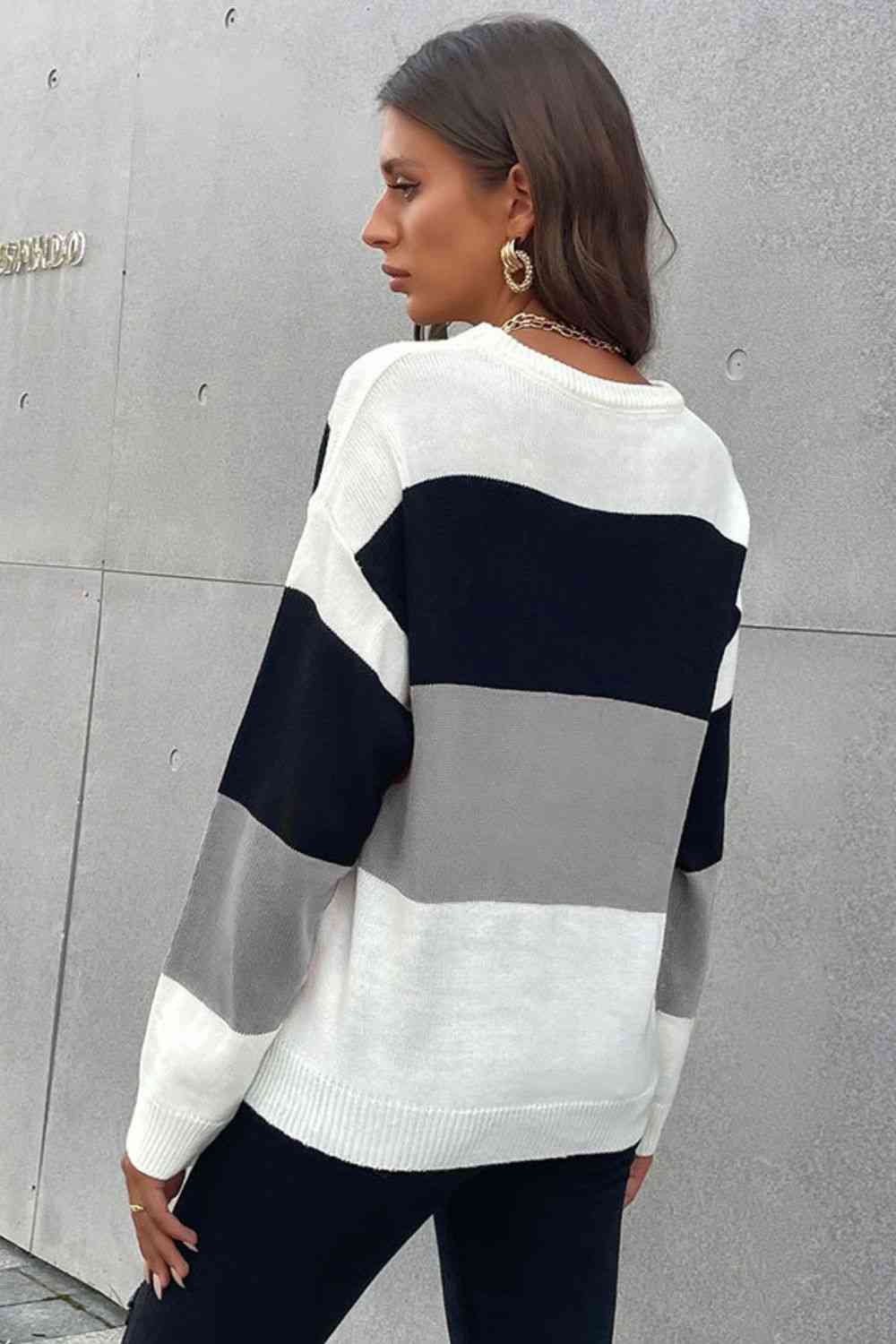 color block sweater