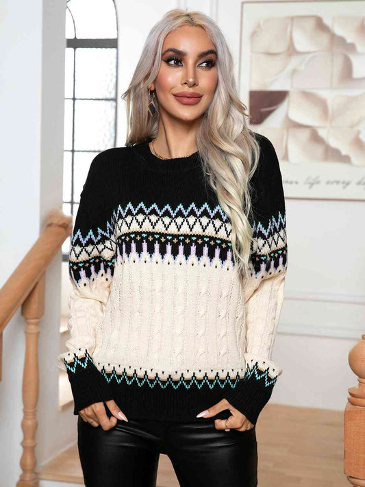 cable knit sweater for women