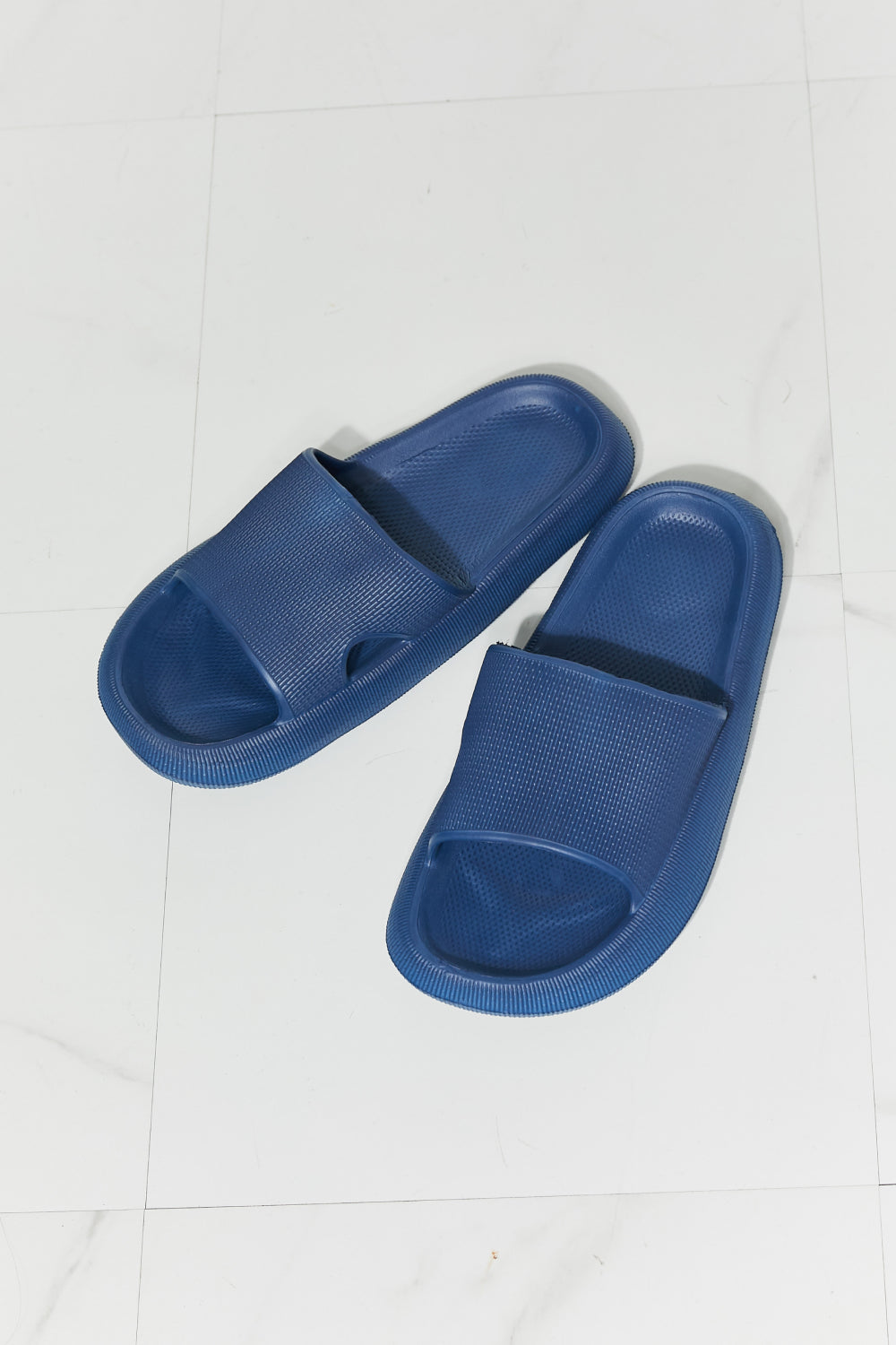 MMShoes Arms Around Me Open Toe Slide in Navy - Shop women apparel, Jewelry, bath & beauty products online - Arwen's Boutique