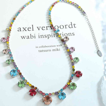 Colorful Crystal Copper Chain Necklace
