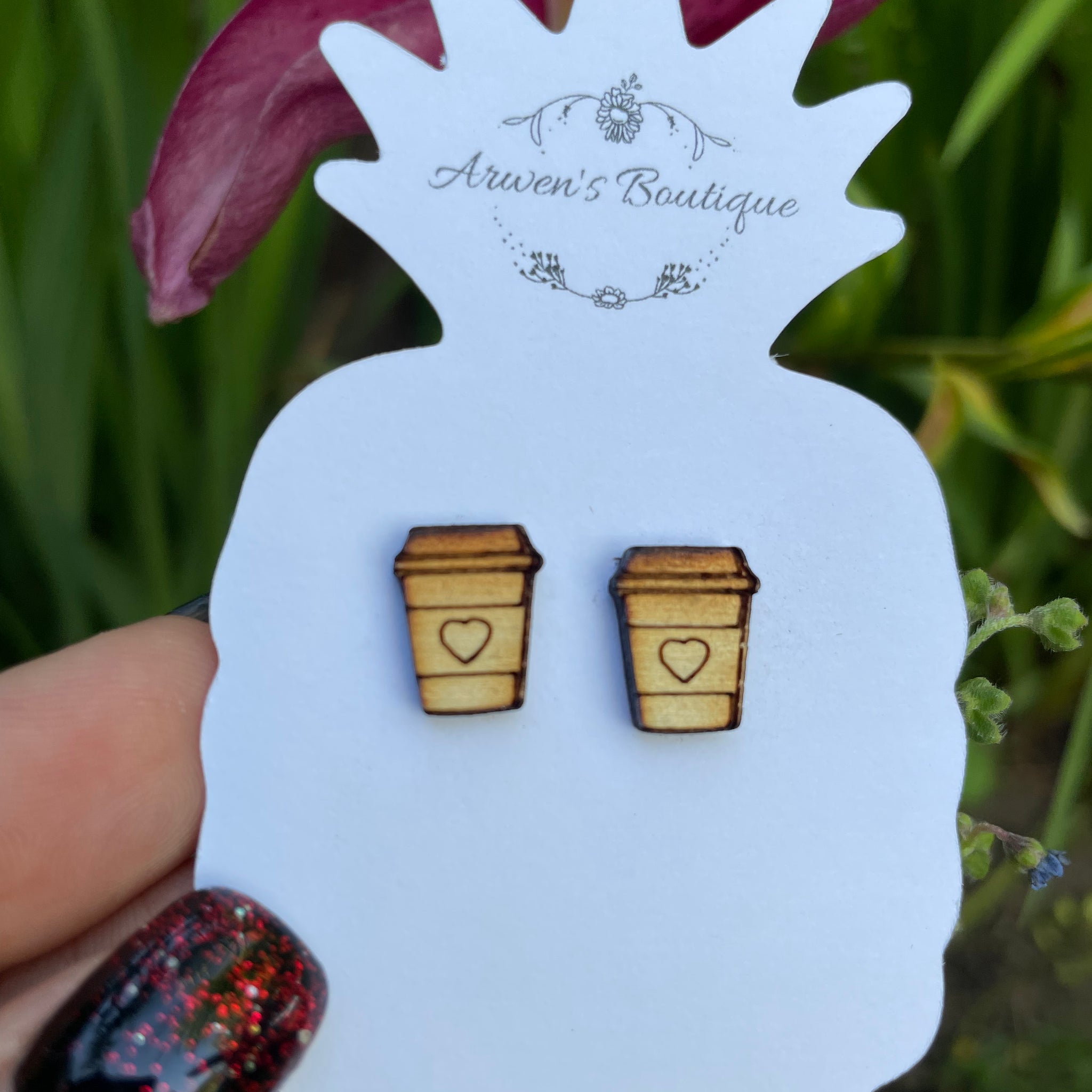 Wood Coffee Earrings - Shop women apparel, Jewelry, bath & beauty products online - Arwen's Boutique