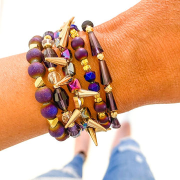 Orchid Purple Bracelet Stack - Shop women apparel, Jewelry, bath & beauty products online - Arwen's Boutique