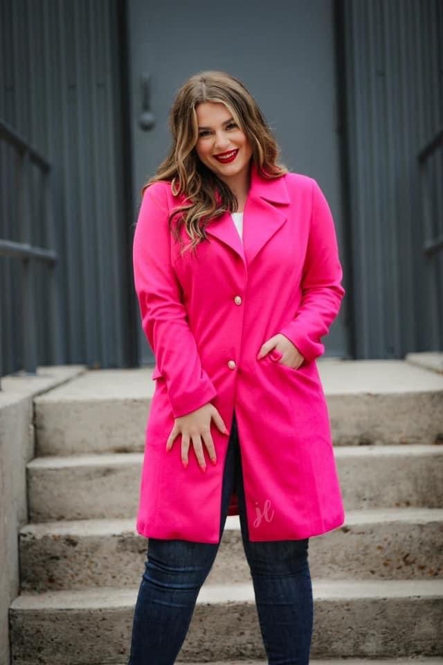 Fashion Week Hot Pink Coat - Shop women apparel, Jewelry, bath & beauty products online - Arwen's Boutique