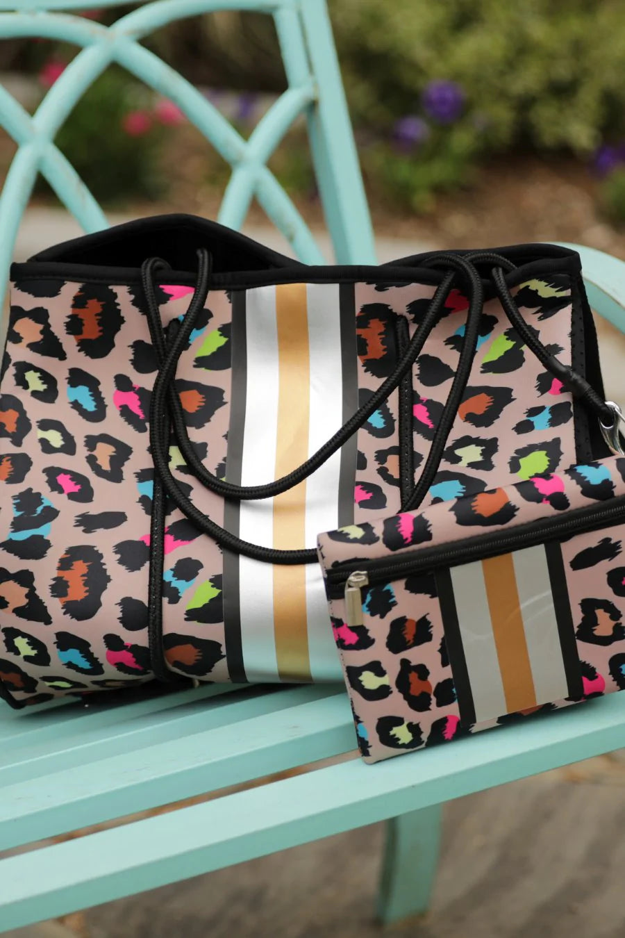 Splash Of Color Neoprene Tote Bag - Shop women apparel, Jewelry, bath & beauty products online - Arwen's Boutique