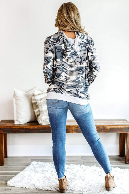 Camo Pullover Hoodie - Shop women apparel, Jewelry, bath & beauty products online - Arwen's Boutique
