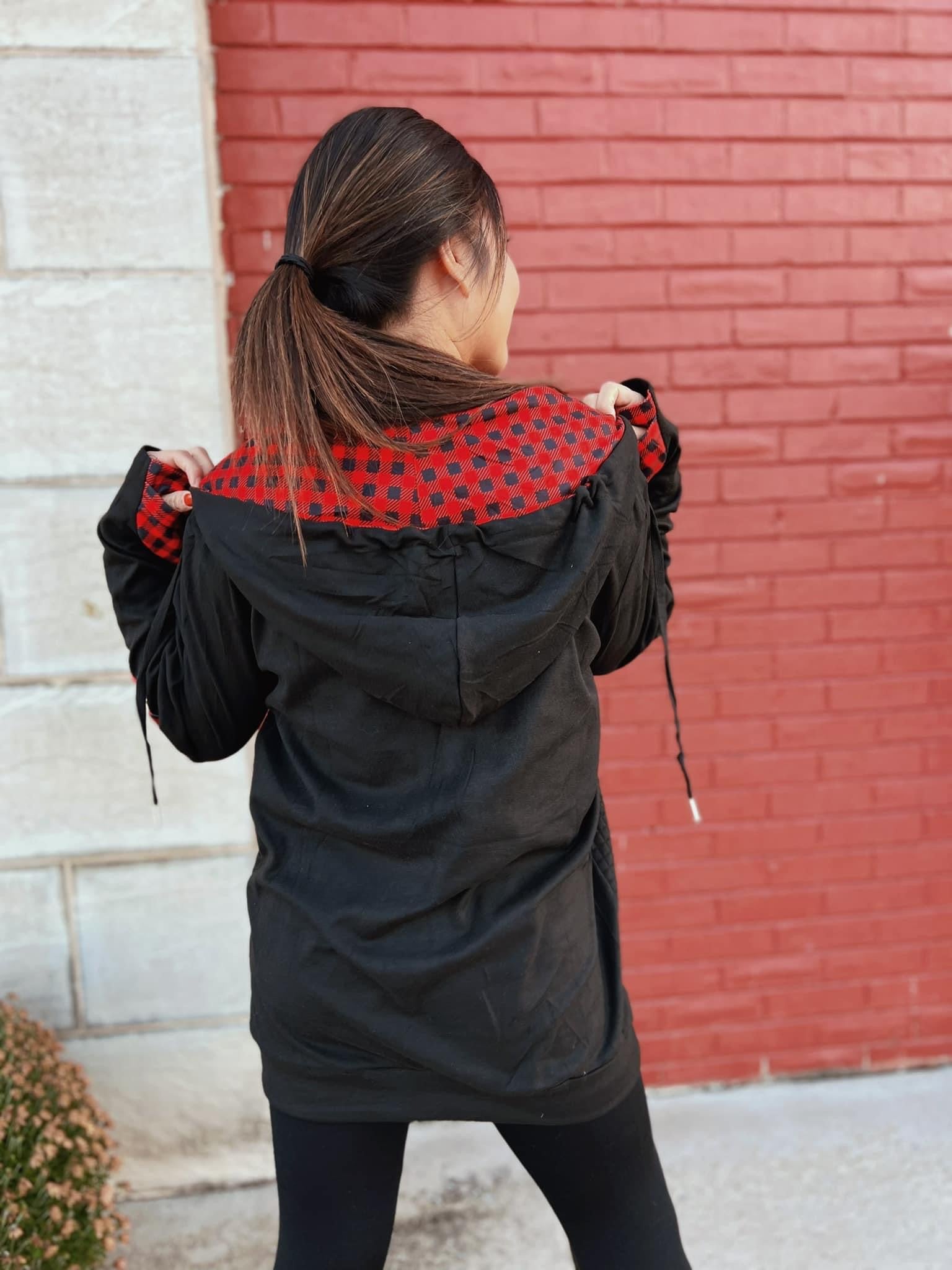 Buffalo Plaid Hoodie - Shop women apparel, Jewelry, bath & beauty products online - Arwen's Boutique