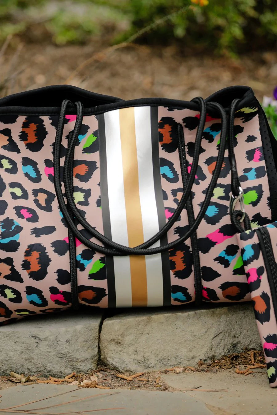 Splash Of Color Neoprene Tote Bag - Shop women apparel, Jewelry, bath & beauty products online - Arwen's Boutique