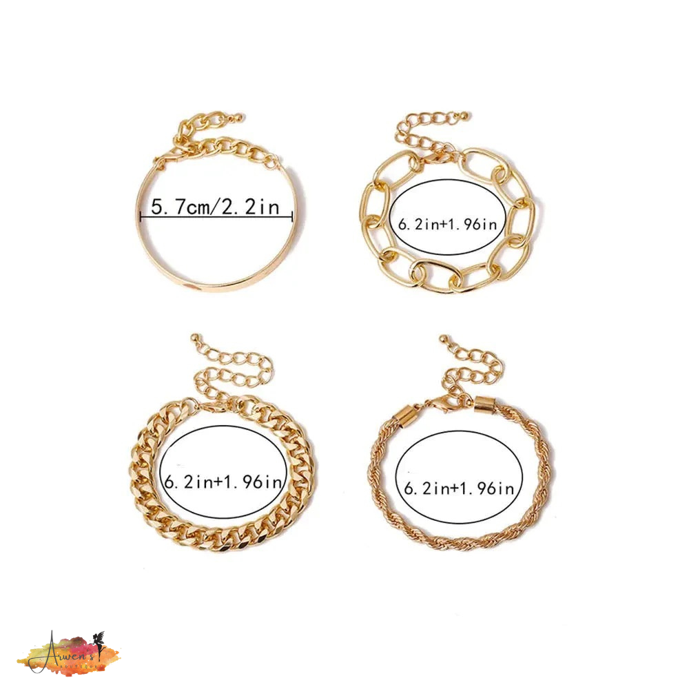Chain Bracelet Stack - Shop women apparel, Jewelry, bath & beauty products online - Arwen's Boutique