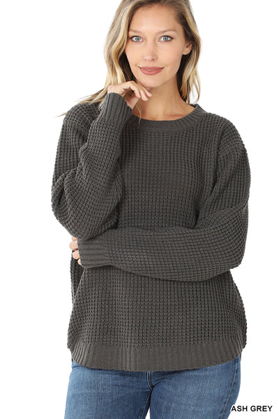 Grey Knit Sweater - Shop women apparel, Jewelry, bath & beauty products online - Arwen's Boutique