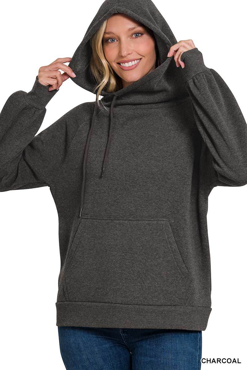 Charcoal Side Tie Hoodie - Shop women apparel, Jewelry, bath & beauty products online - Arwen's Boutique