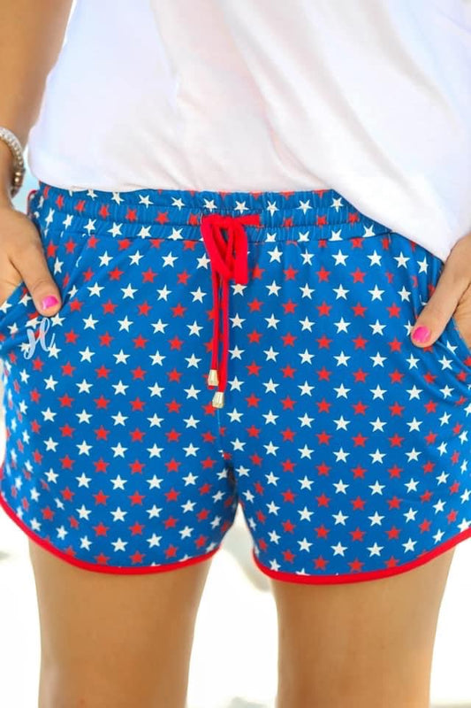 Star Spangled Everyday Shorts - Shop women apparel, Jewelry, bath & beauty products online - Arwen's Boutique