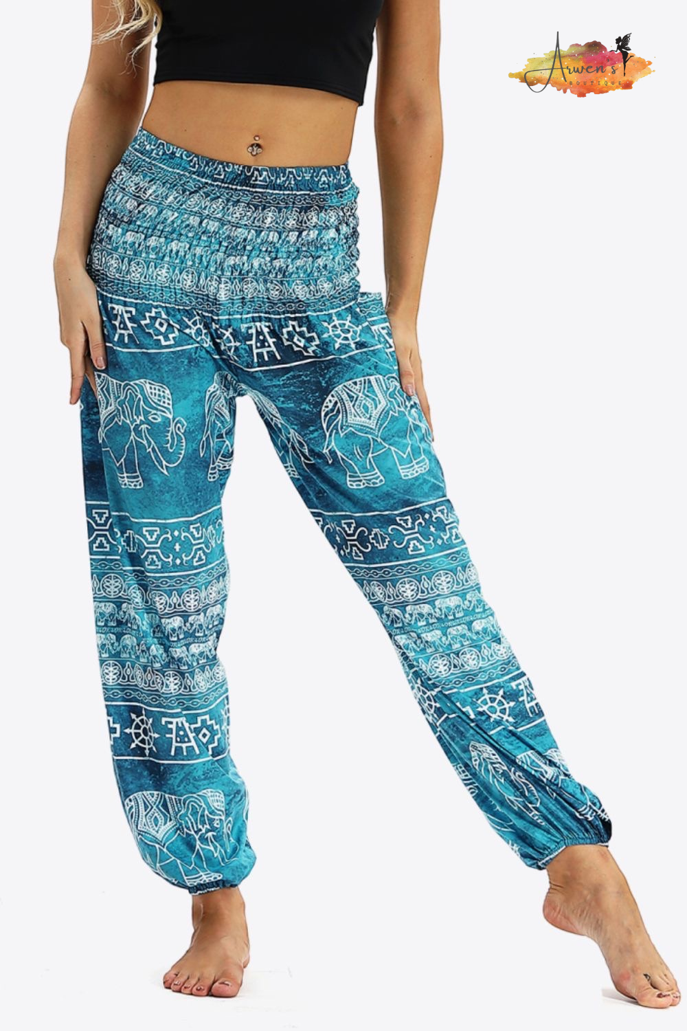 Elephant Print Pocket Joggers - Shop women apparel, Jewelry, bath & beauty products online - Arwen's Boutique