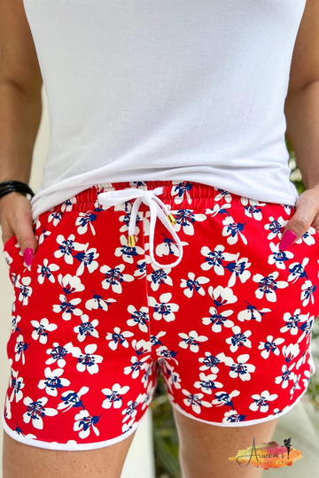 Rebel Floral Drawstring Everyday Shorts - Shop women apparel, Jewelry, bath & beauty products online - Arwen's Boutique