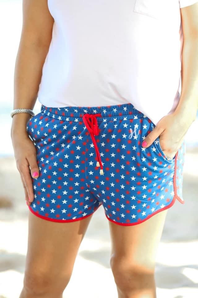 Star Spangled Everyday Shorts - Shop women apparel, Jewelry, bath & beauty products online - Arwen's Boutique