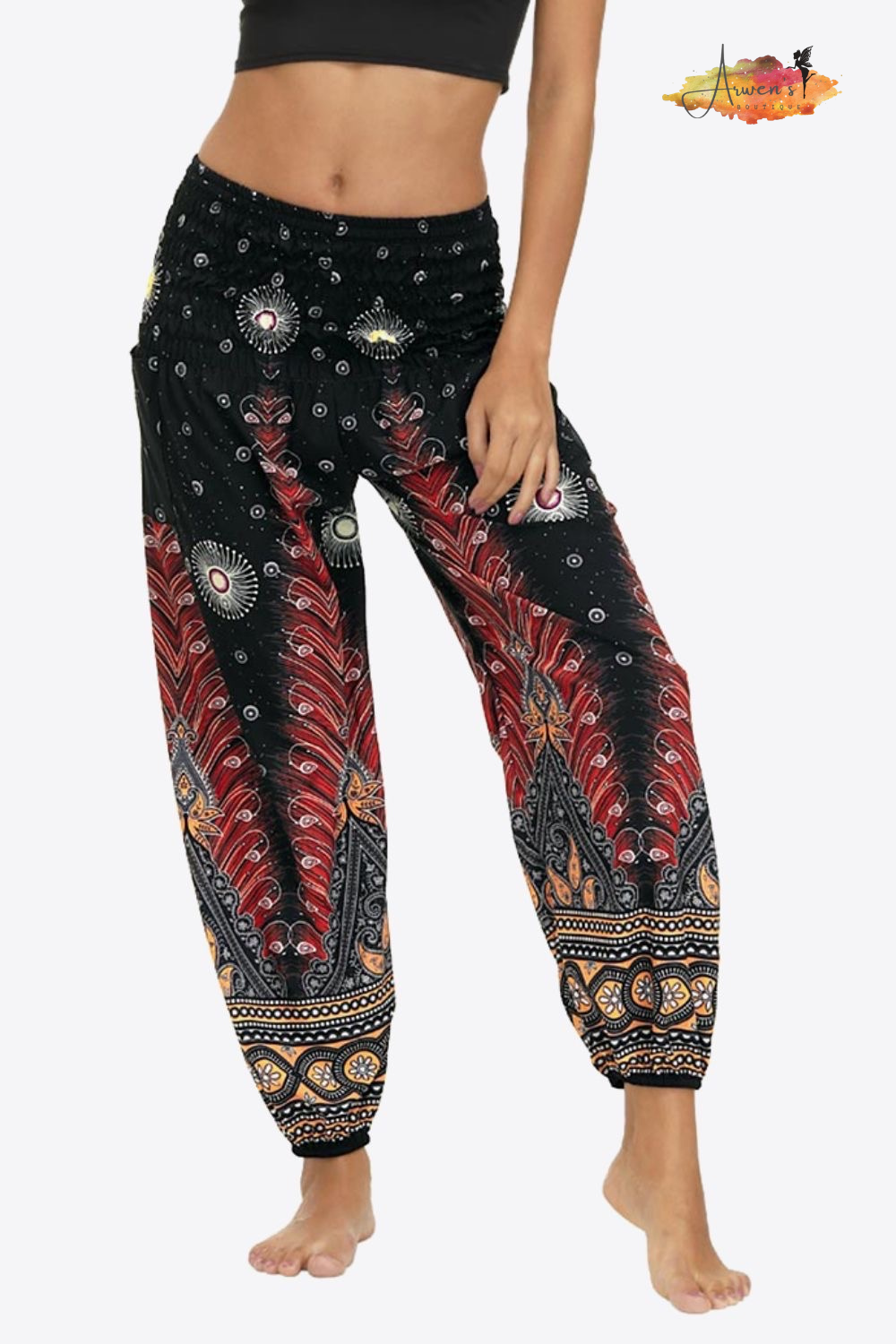 Printed Smocked Pants - Shop women apparel, Jewelry, bath & beauty products online - Arwen's Boutique