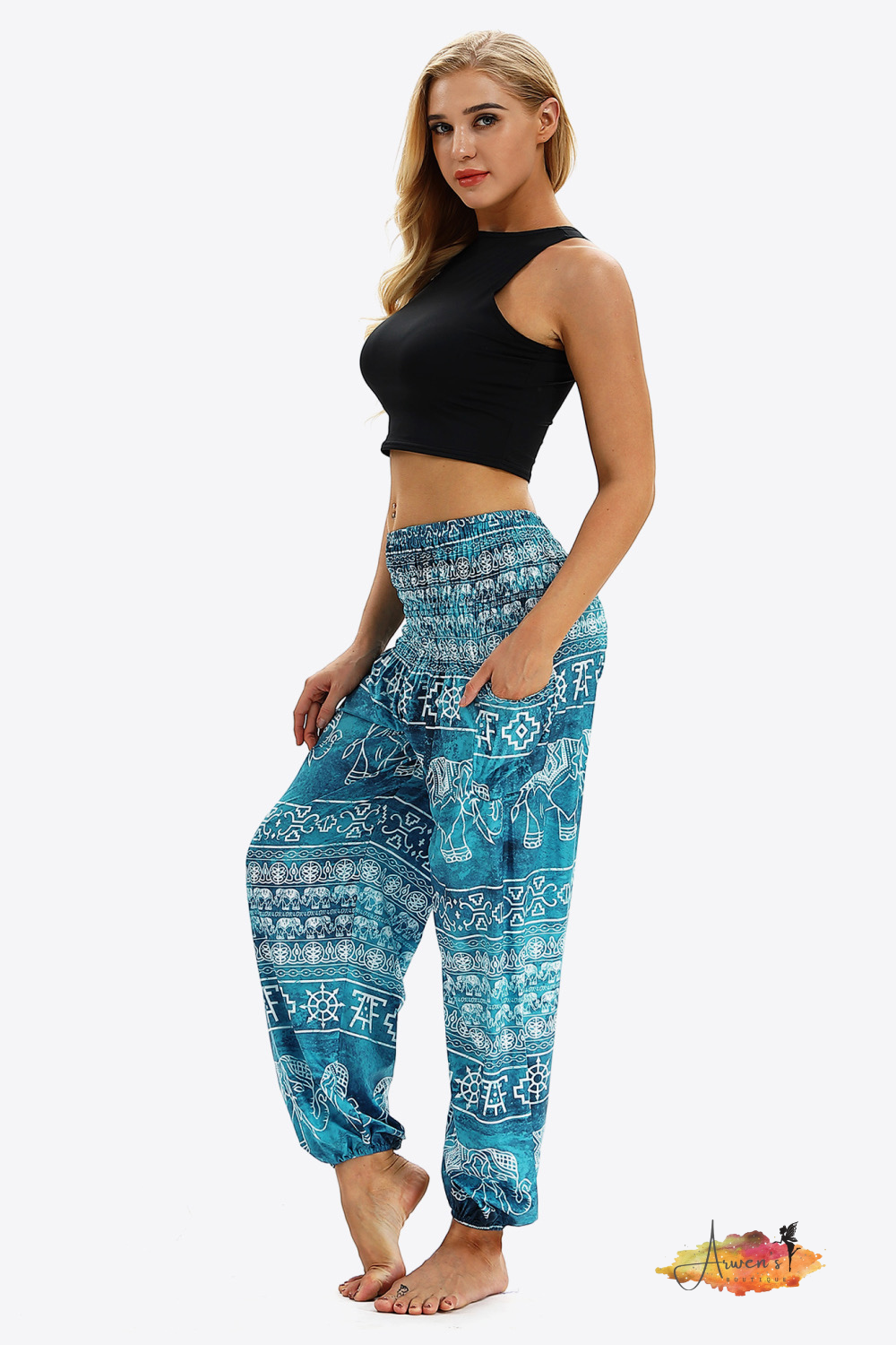 Elephant Print Pocket Joggers - Shop women apparel, Jewelry, bath & beauty products online - Arwen's Boutique