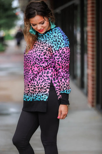 Dream In Color Leopard Everyday Tunic - Shop women apparel, Jewelry, bath & beauty products online - Arwen's Boutique