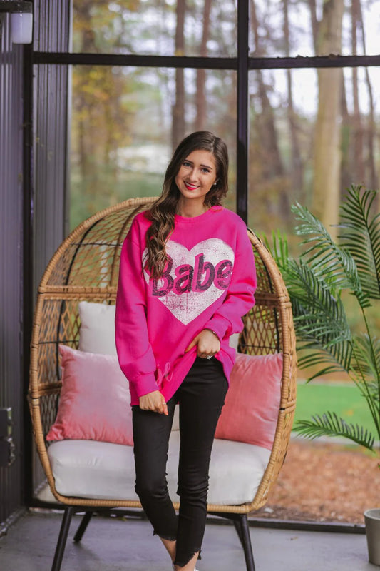Retro Babe Sweatshirt - Shop women apparel, Jewelry, bath & beauty products online - Arwen's Boutique