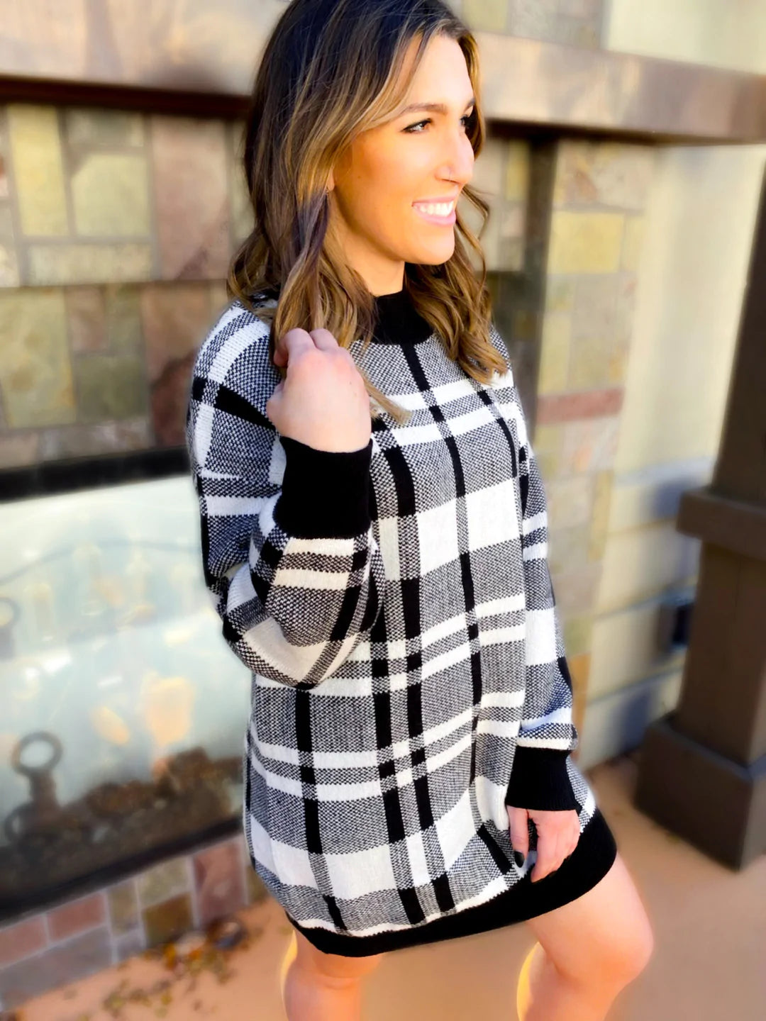 The Mackenzie Plaid Sweater Dress - Shop women apparel, Jewelry, bath & beauty products online - Arwen's Boutique