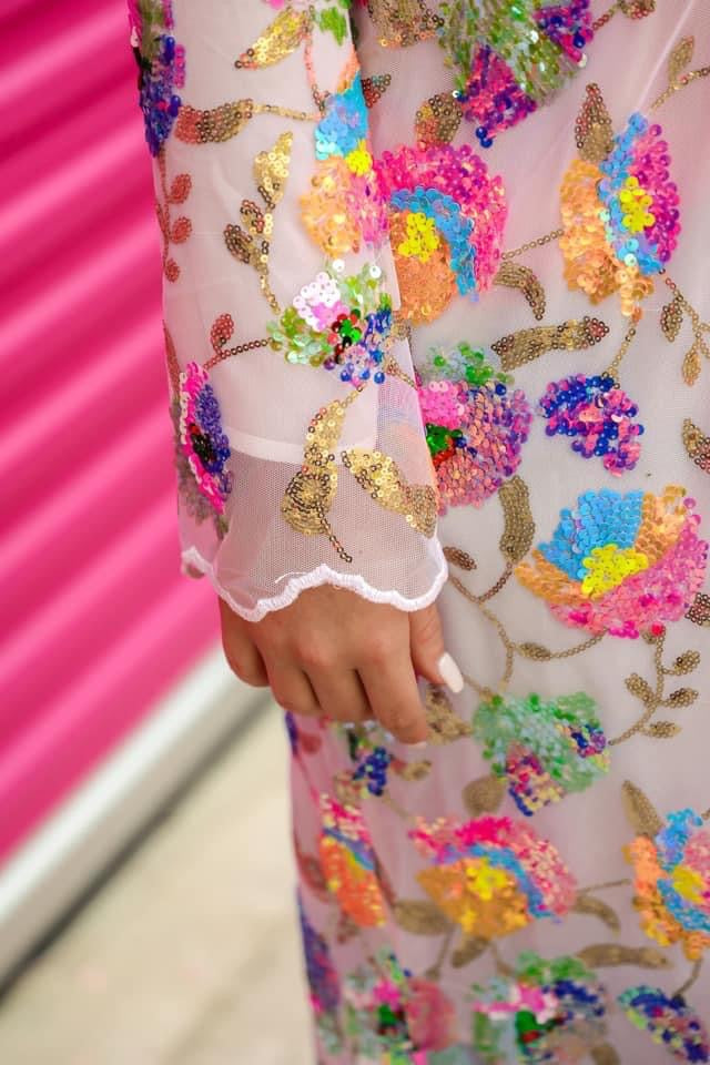 Glamorous Floral Sequin Kimono - Shop women apparel, Jewelry, bath & beauty products online - Arwen's Boutique