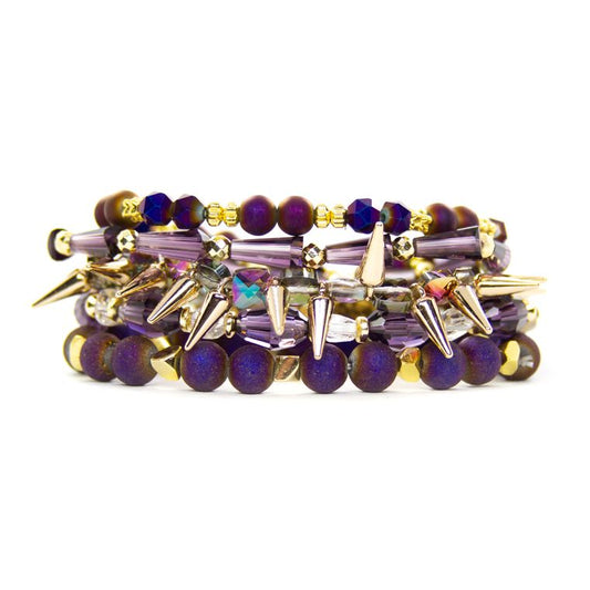 Orchid Purple Bracelet Stack - Shop women apparel, Jewelry, bath & beauty products online - Arwen's Boutique