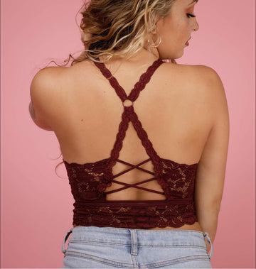 Juliette Lace Bralette Burgundy - Shop women apparel, Jewelry, bath & beauty products online - Arwen's Boutique