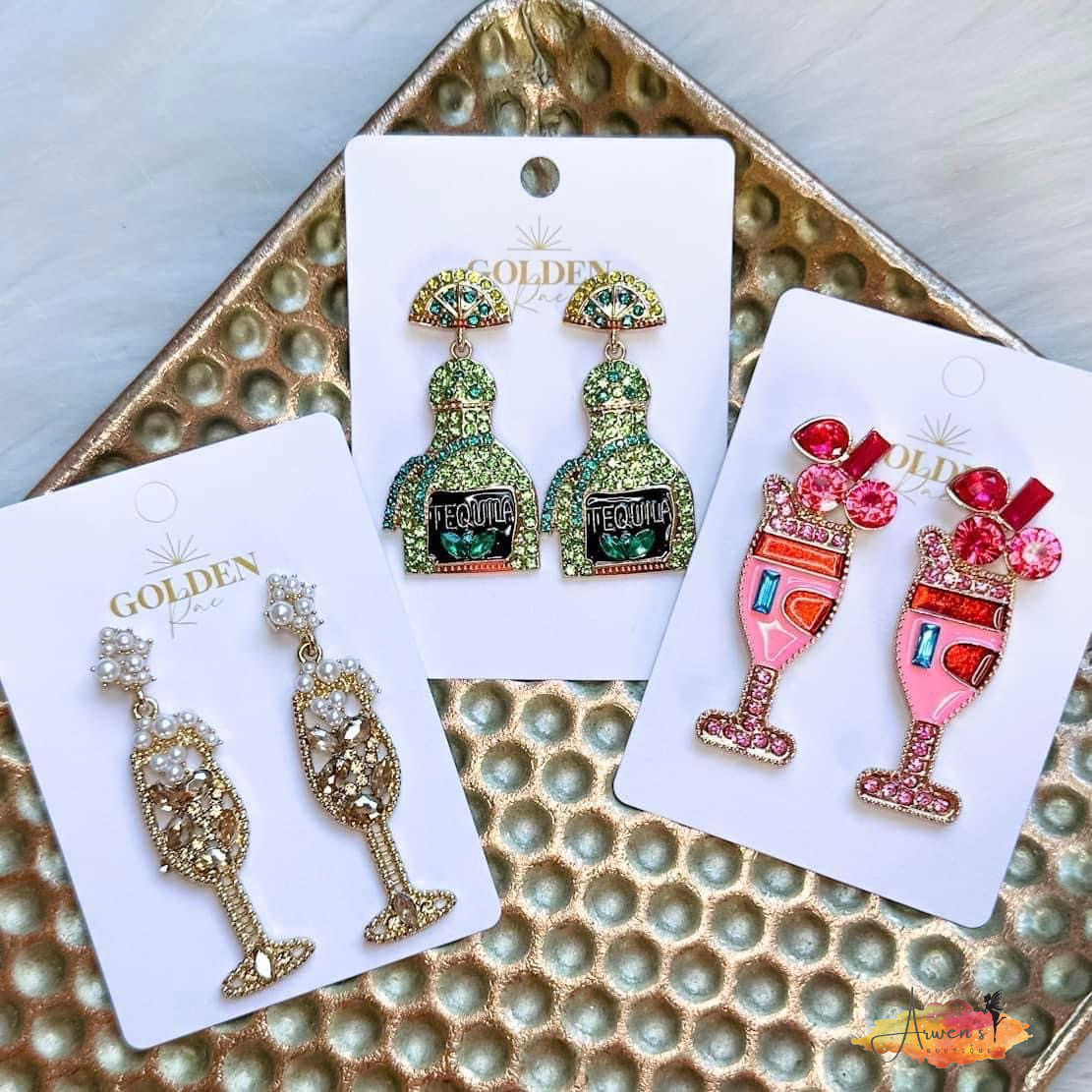 Tequila Earrings - Shop women apparel, Jewelry, bath & beauty products online - Arwen's Boutique