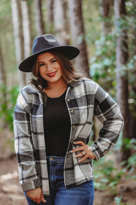 Maycie Black Plaid Shacket - Shop women apparel, Jewelry, bath & beauty products online - Arwen's Boutique