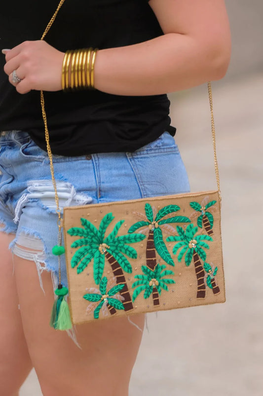 Pools and Palms Clutch - Shop women apparel, Jewelry, bath & beauty products online - Arwen's Boutique