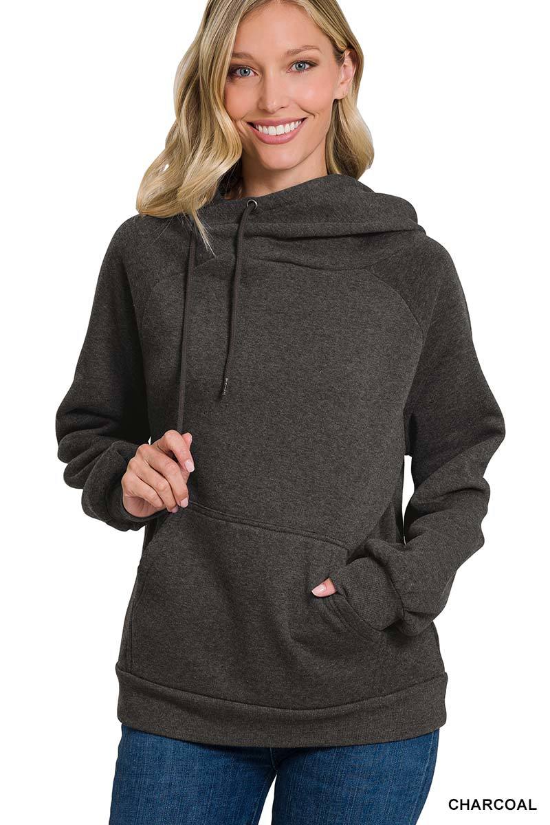 Charcoal Side Tie Hoodie - Shop women apparel, Jewelry, bath & beauty products online - Arwen's Boutique